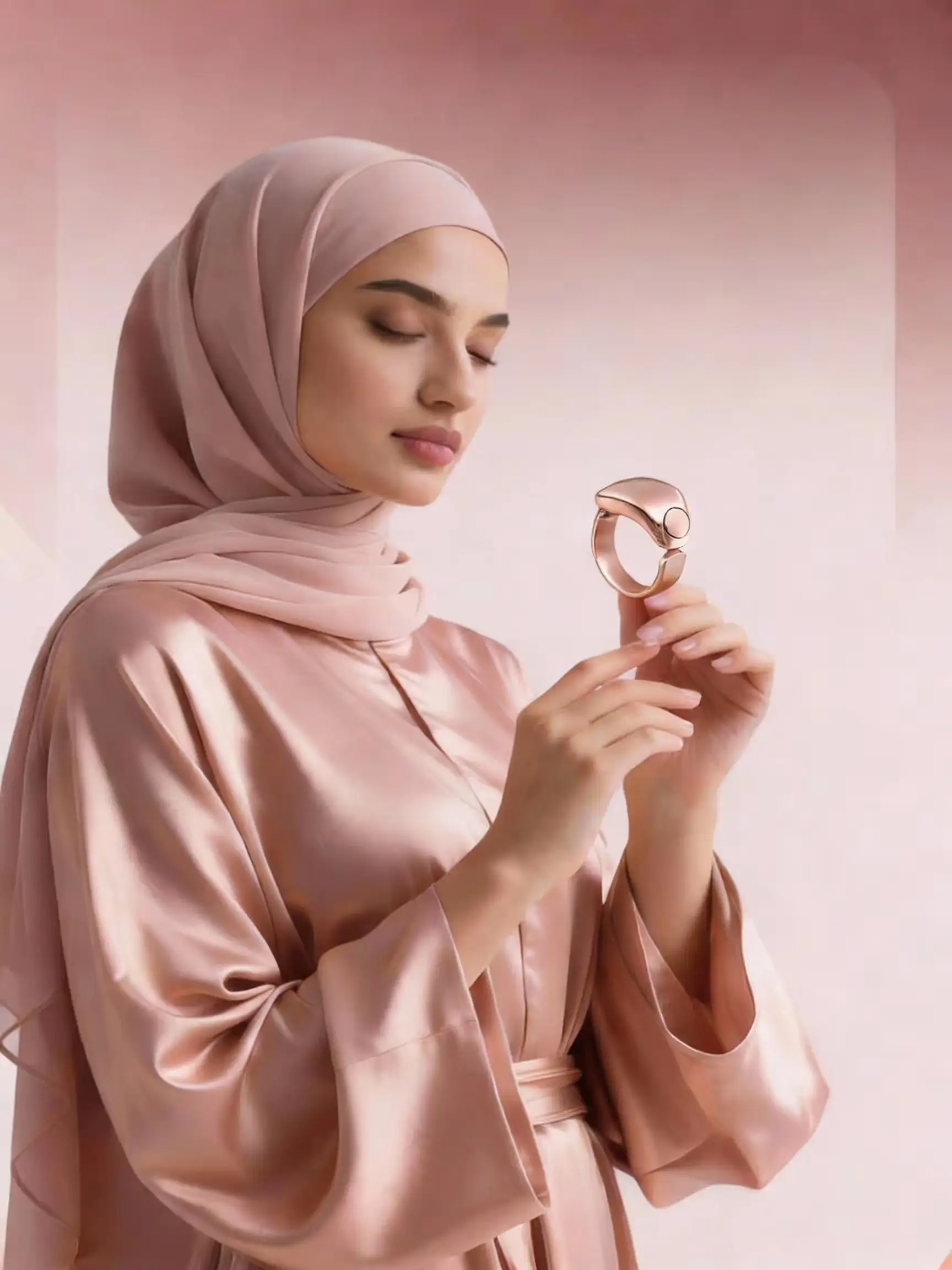 Weslamic iTasbih - Faith+ (5 Sizes in One) Zikr Ring-RoseGold